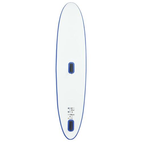 Oppusteligt paddleboard med sejl blå og hvid
