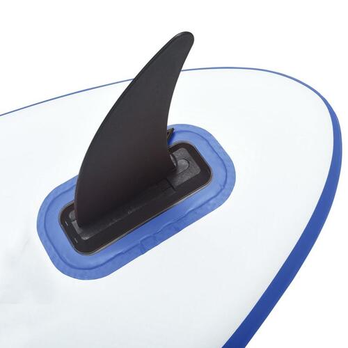 Oppusteligt paddleboard med sejl blå og hvid