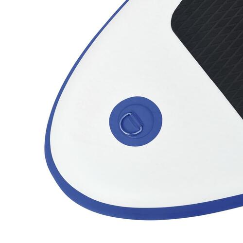 Oppusteligt paddleboard med sejl blå og hvid