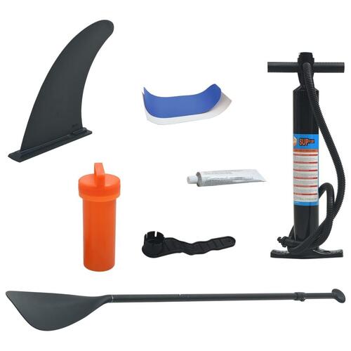 Oppusteligt paddleboard med sejl blå og hvid
