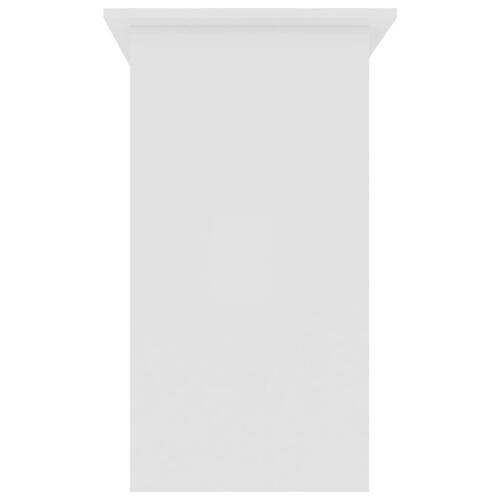 Skrivebord 80x45x74 cm konstrueret træ hvid højglans