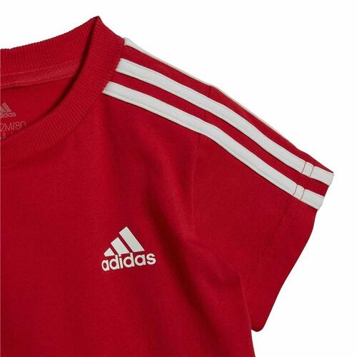 Sportstøj til Baby Adidas Three Stripes Rød 12-18 måneder