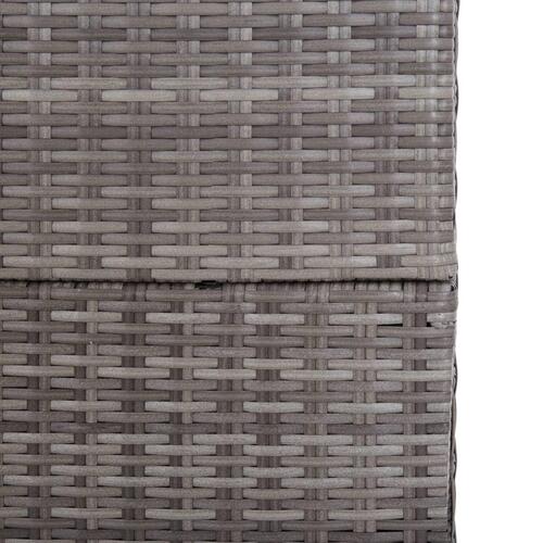 Opbevaringskasse til haven 150x100x100 cm polyrattan grå