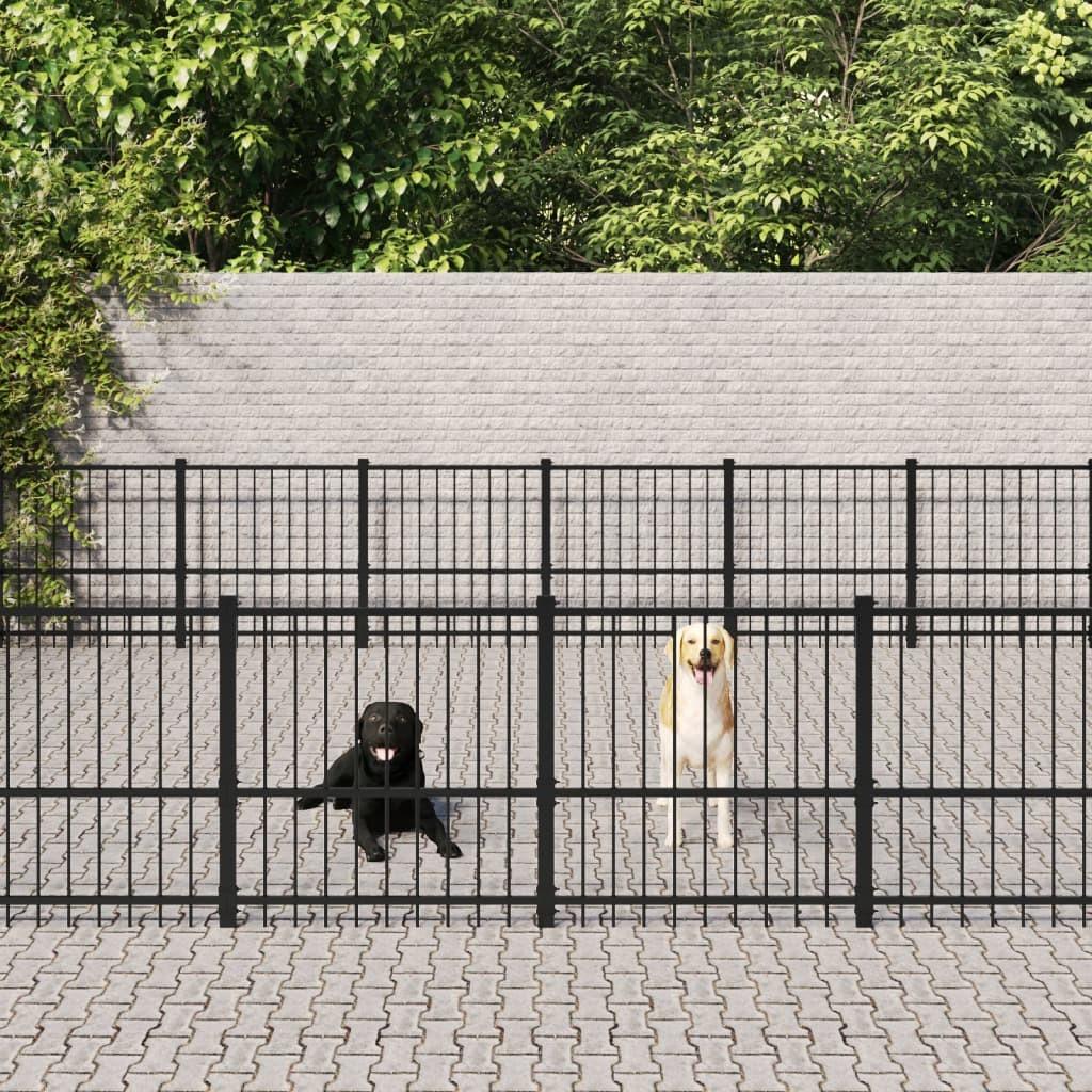 Udendørs hundegård 33,87 m² stål