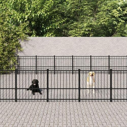 Udendørs hundegård 52,69 m² stål