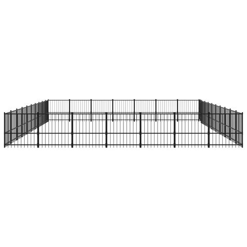 Udendørs hundegård 65,86 m² stål
