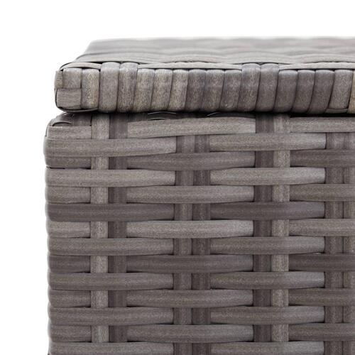 Opbevaringskasse til haven 100x50x50 cm polyrattan grå