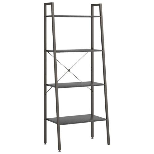 Stigereol med 4 hylder 56x35x140 cm sort