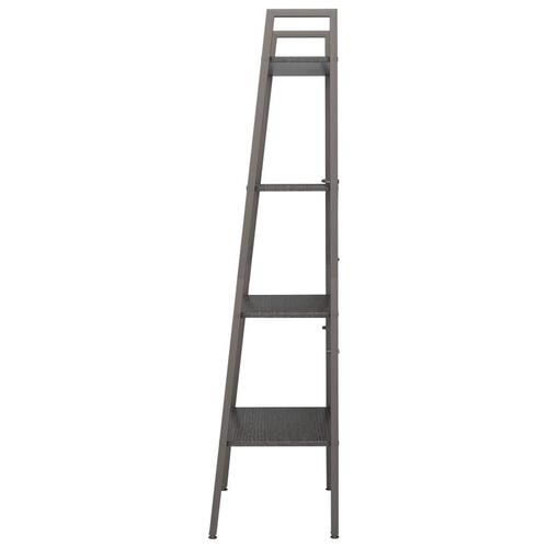 Stigereol med 4 hylder 56x35x140 cm sort