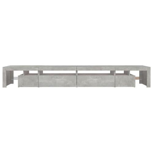Tv-bord med LED-lys 290x36,5x40 cm betongrå