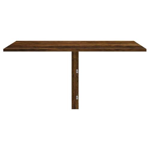 Væghængt klapbord 100x60x56 cm konstrueret træ røget egetræ