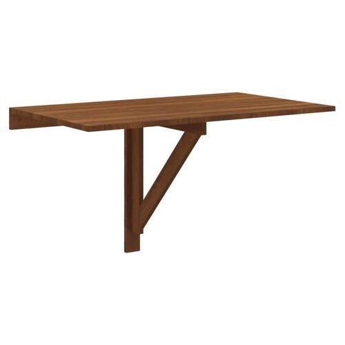 Væghængt klapbord 100x60x56cm konstrueret træ brun egetræsfarve