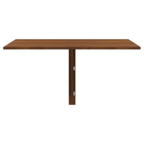 Væghængt klapbord 100x60x56cm konstrueret træ brun egetræsfarve