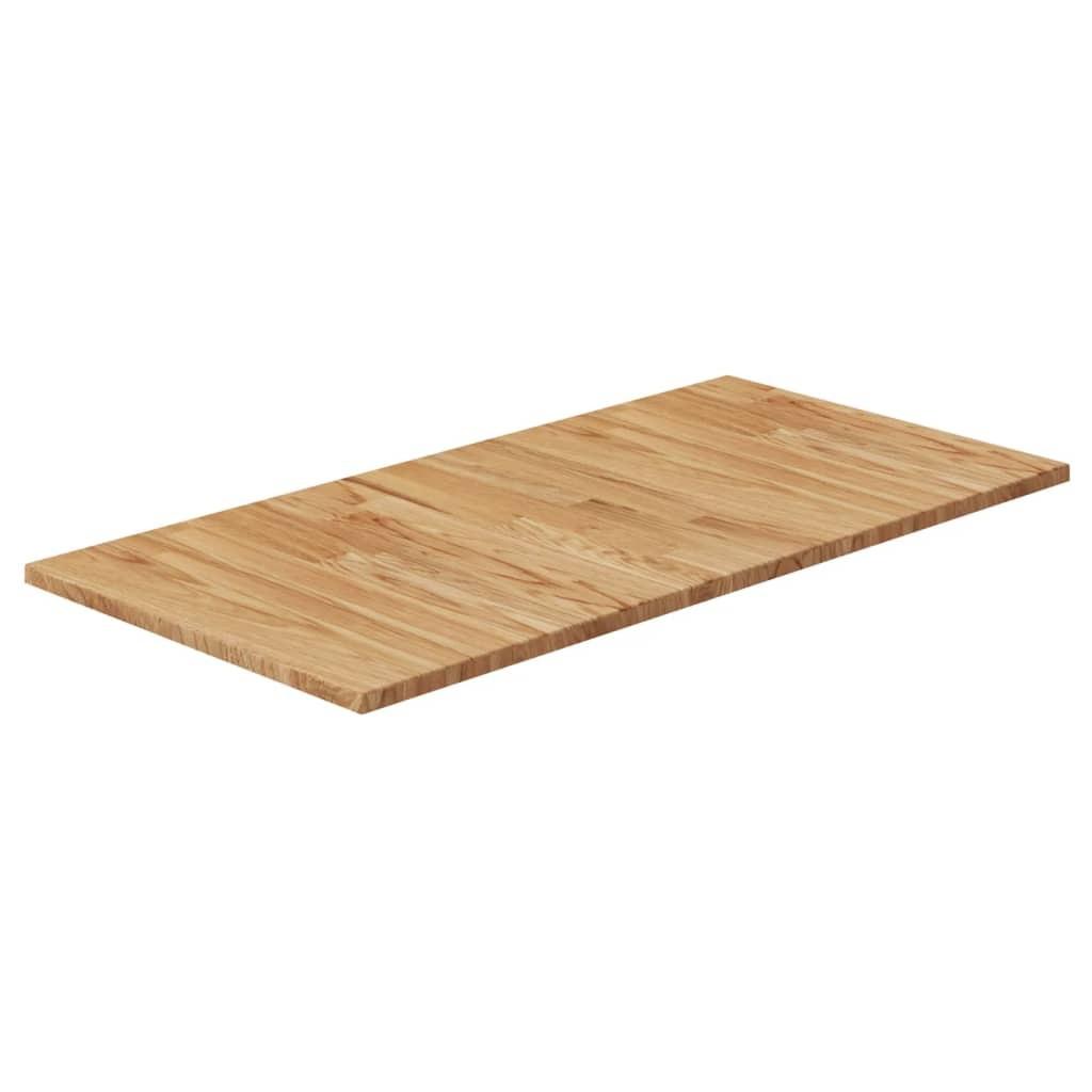 Bordplade til badeværelse 80x40x1,5 cm massivt træ lysebrun