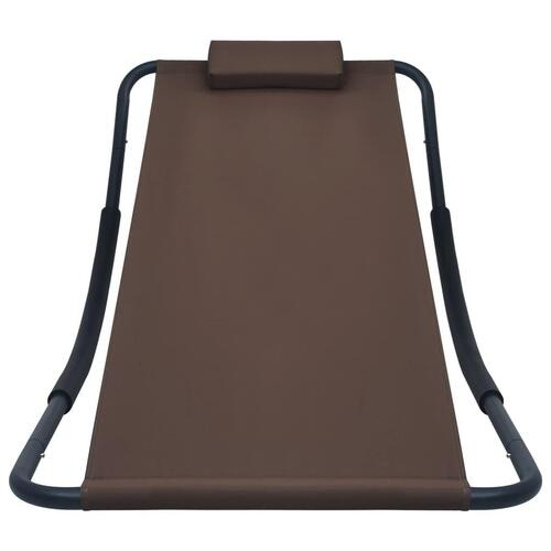 Liggestol 200x90 cm stål brun