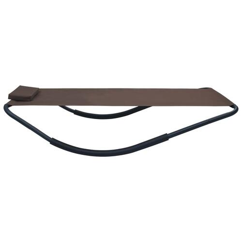 Liggestol 200x90 cm stål brun