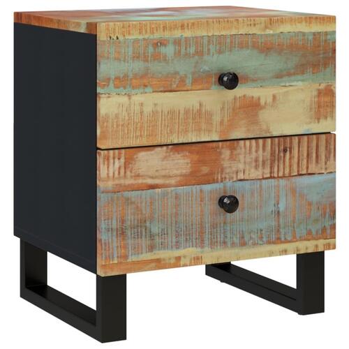 Sengebord 40x33x46 cm massivt genbrugstræ