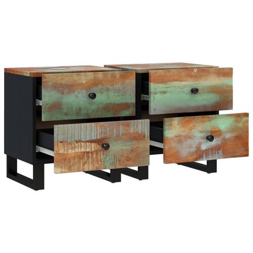 Sengeborde 2 stk. 40x33x46 cm massivt genbrugstræ