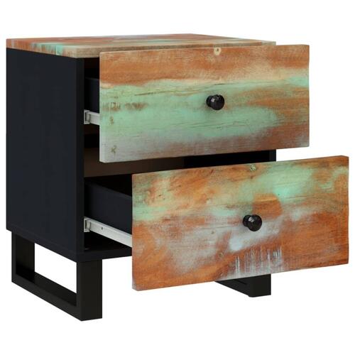 Sengeborde 2 stk. 40x33x46 cm massivt genbrugstræ