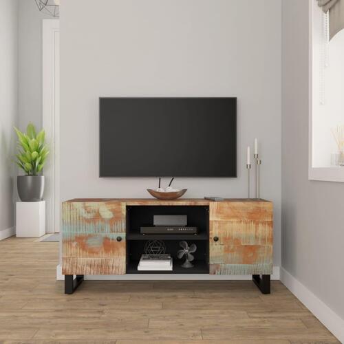 Tv-bord 105x33x46 cm massivt genbrugstræ