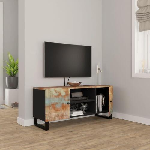 Tv-bord 105x33x46 cm massivt genbrugstræ