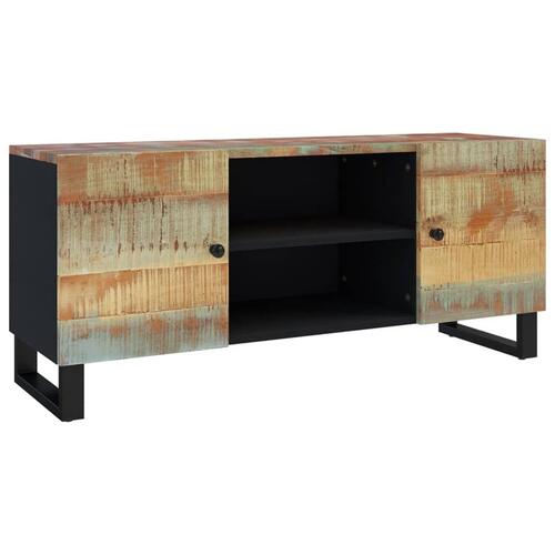 Tv-bord 105x33x46 cm massivt genbrugstræ