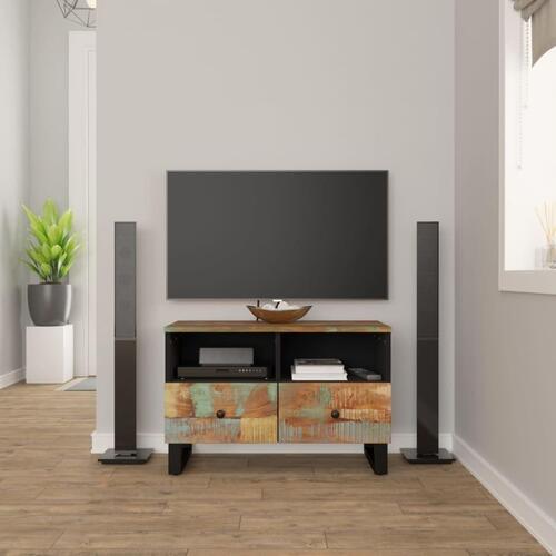 Tv-bord 70x33x46cm massivt genbrugstræ