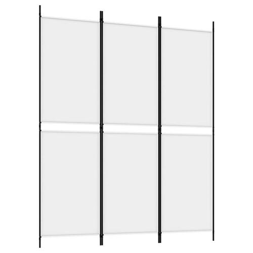 3-panels rumdeler 150x180 cm stof hvid