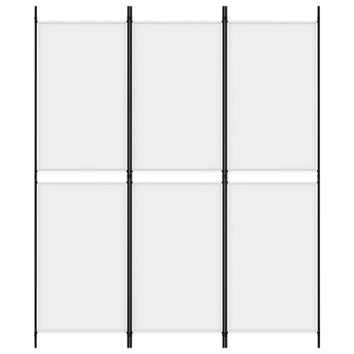 3-panels rumdeler 150x180 cm stof hvid
