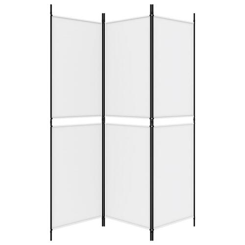 3-panels rumdeler 150x180 cm stof hvid