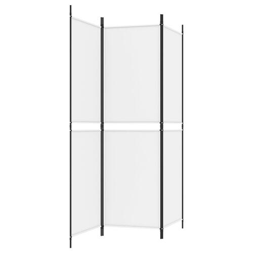3-panels rumdeler 150x180 cm stof hvid