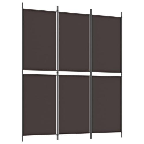 3-panels rumdeler 150x180 cm stof brun