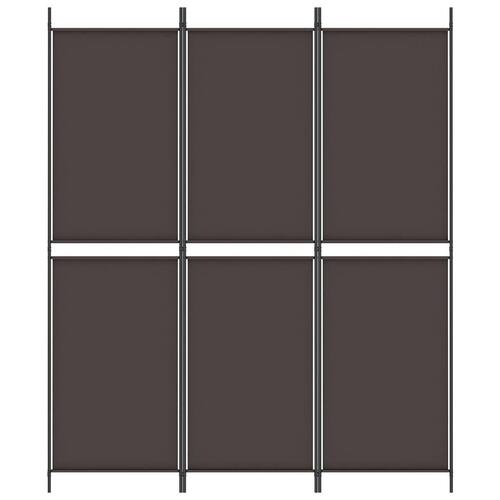 3-panels rumdeler 150x180 cm stof brun