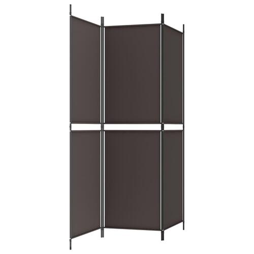 3-panels rumdeler 150x180 cm stof brun