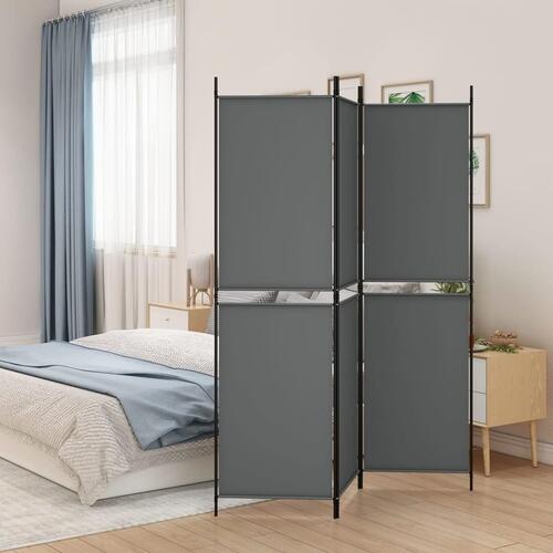 3-panels rumdeler 150x180 cm stof antracitgrå