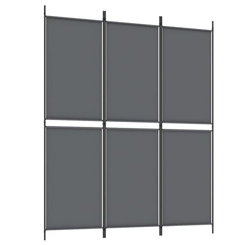 3-panels rumdeler 150x180 cm stof antracitgrå