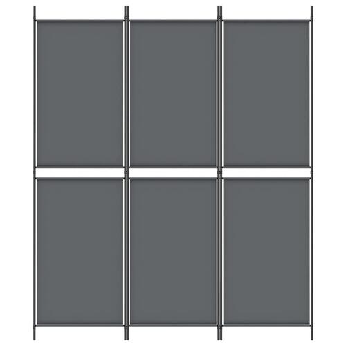 3-panels rumdeler 150x180 cm stof antracitgrå