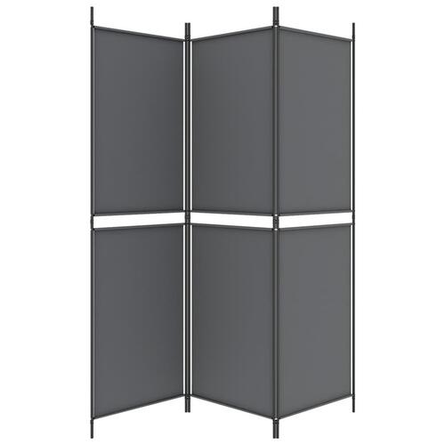 3-panels rumdeler 150x180 cm stof antracitgrå