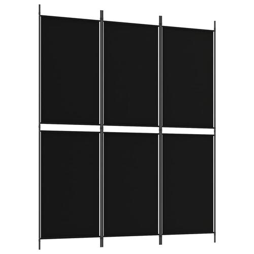 3-panels rumdeler 150x180 cm stof sort