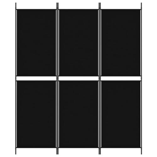 3-panels rumdeler 150x180 cm stof sort