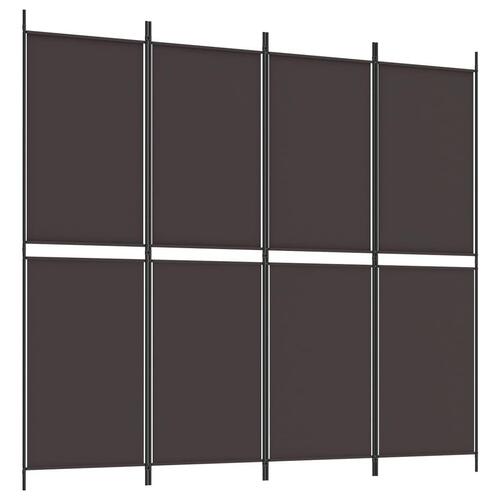 4-panels rumdeler 200x180 cm stof brun