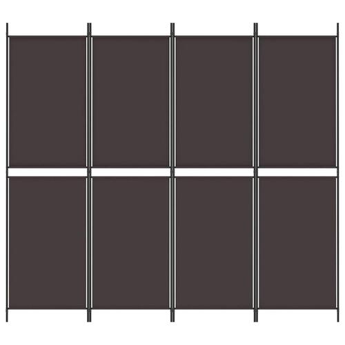 4-panels rumdeler 200x180 cm stof brun