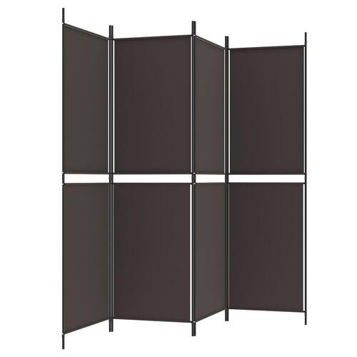 4-panels rumdeler 200x180 cm stof brun