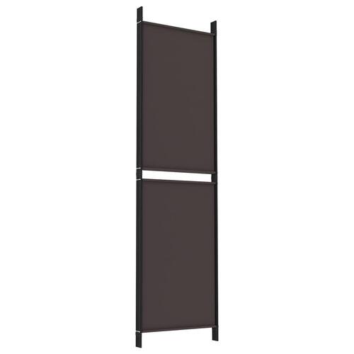 4-panels rumdeler 200x180 cm stof brun