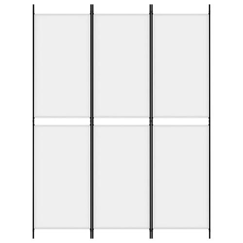 3-panels rumdeler 150x200 cm stof hvid