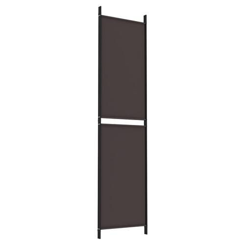 3-panels rumdeler 150x200 cm stof brun