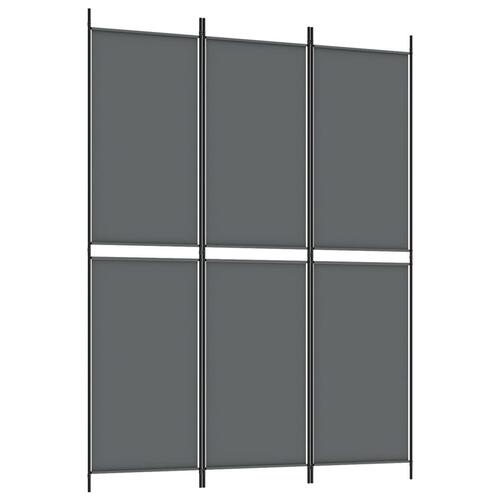 3-panels rumdeler 150x200 cm stof antracitgrå