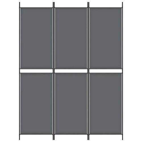 3-panels rumdeler 150x200 cm stof antracitgrå