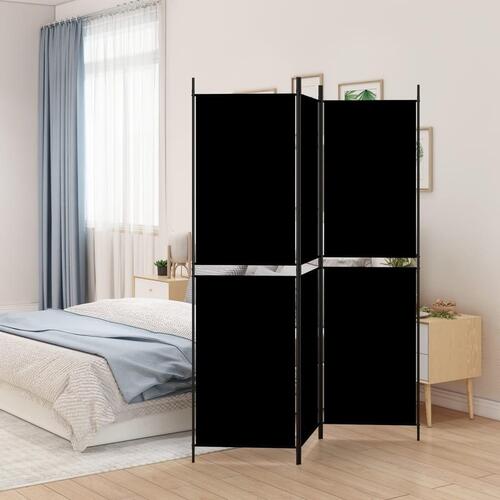 3-panels rumdeler 150x200 cm stof sort