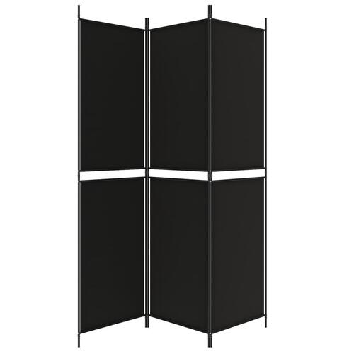 3-panels rumdeler 150x200 cm stof sort